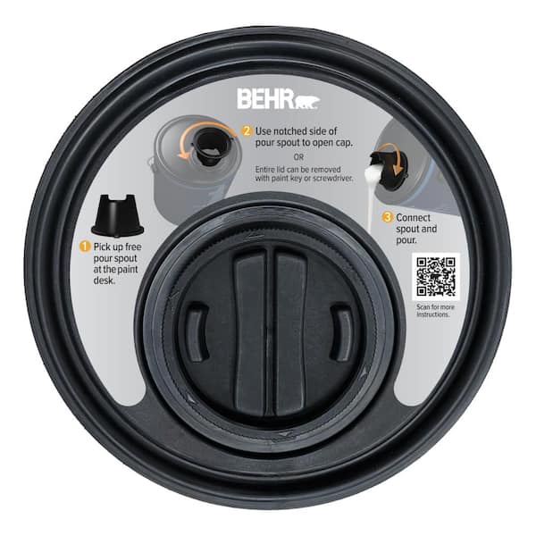 BEHR PREMIUM 1 gal. Black Semi-Gloss Enamel Interior/Exterior Cabinet, Door  & Trim Paint 712301 - The Home Depot