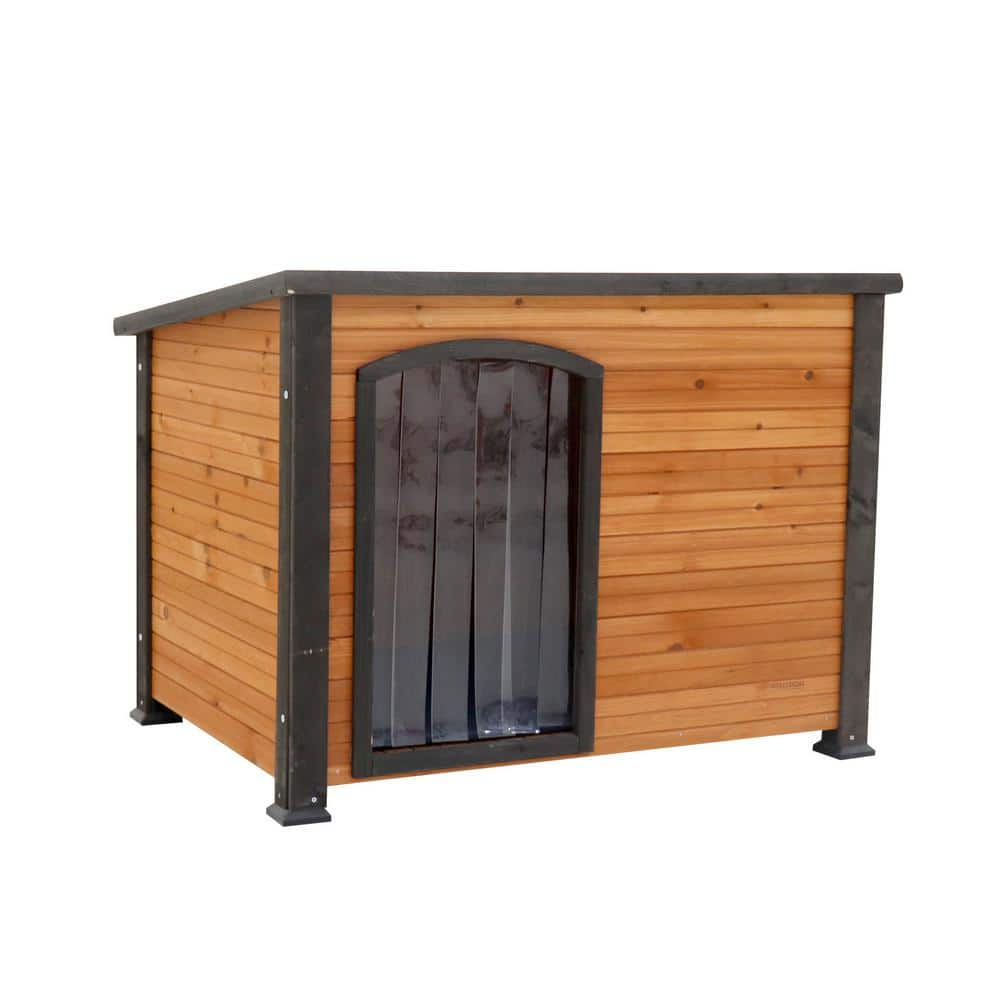 maocao hoom 44.5 in. D Winter Solid Wood Warm Outdoor Indoor Ddog House ...