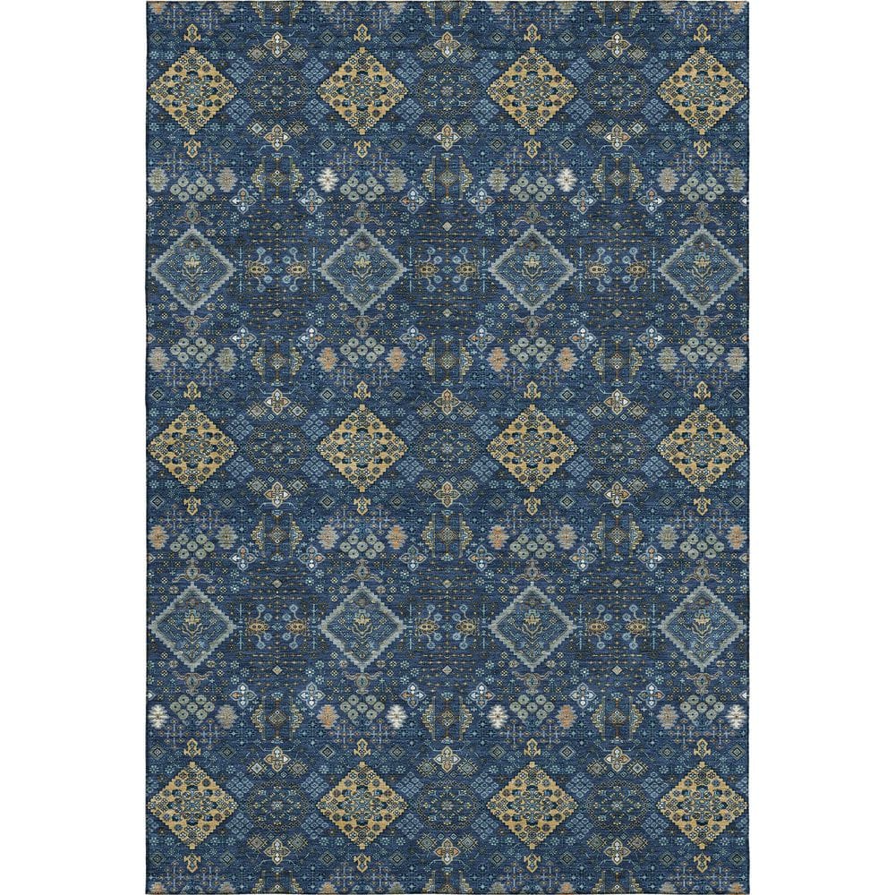 Mayfield Premium Machine Washable Abstract AMF2478 Navy 9 ft. x 12 ft. Area Rug price history on PriceWatchPro