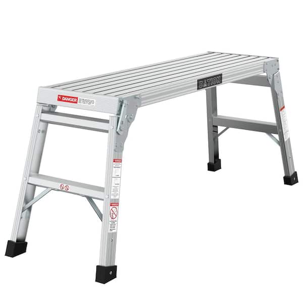 Tatayosi Medium Duty Portable Bench Folding Ladders Stool w/Non-Slip Matb, Capacity 225 LBS