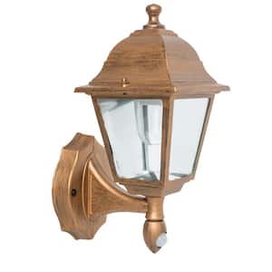 Copper Battery Motion Sensing LED Outdoor Wall Sconce Metal