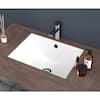 ZDKSC Undermount Rectangular Bathroom Sink, Overflow Type (21.8" x 14")