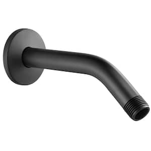 6 in. Shower Arm and Flange in Matte Black