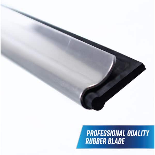 Pro Stainless Steel Window Squeegee 12 Rubber Blade - Office Depot