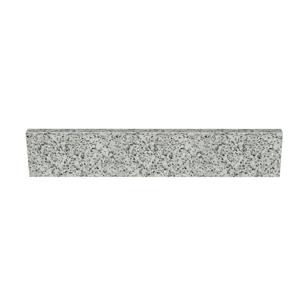 25 in. W x 0.75 in. x 4 in. Grey Granite Vanity Bathroom Vanity Backsplash
