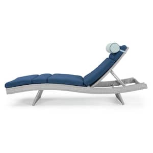 Portofino Comfort Gray 3-Piece Aluminum Patio Conversation Seating Set with Sunbrella Laguna Blue Cushions