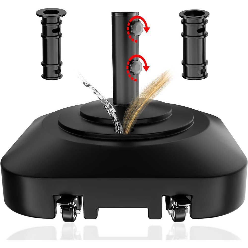 Heavy Duty Mobile Square Umbrella Base with Wheels, Fillable Stand for Outdoor Use price history on PriceWatchPro