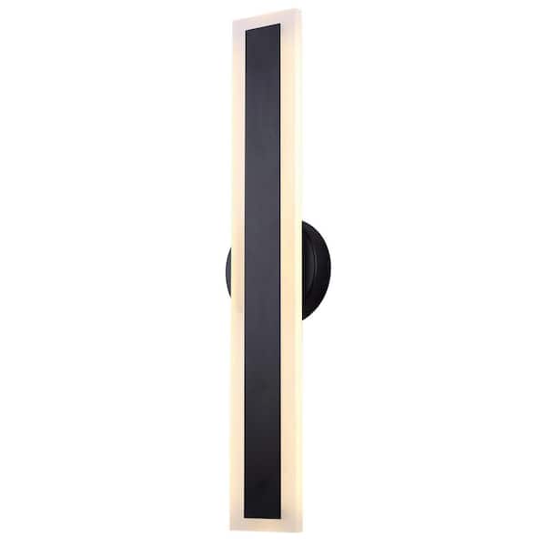 CANARM Stella 5.125 in. 1 Light Integrated LED Black Vanity Light