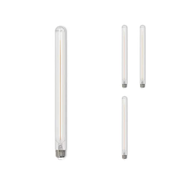Bulbrite 40-Watt Equivalent Soft White Light T9 Long (E26) Medium Screw Base Dimmable Clear LED Light Bulb (4 Pack)