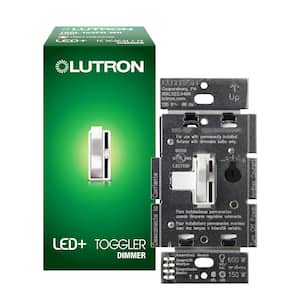 Single-Pole or 3-Way Toggler LED+ Dimmer Switch for Dimmable LED, Halogen and Incandescent Bulbs, White