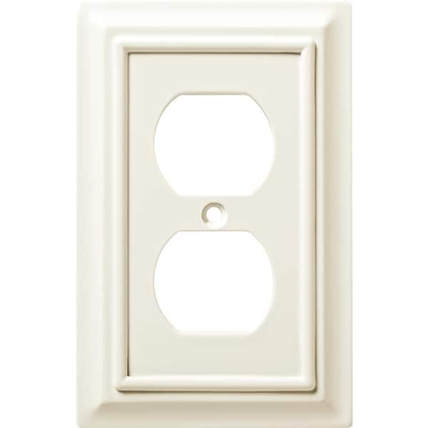 Hampton Bay White 1-Gang Duplex Outlet Wall Plate (4-Pack)