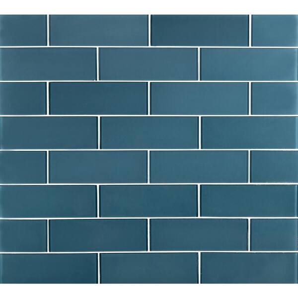 MSI Take Home Tile Sample - Haiku Sapphire 3 in. x 9 in. x 8mm Glossy ...