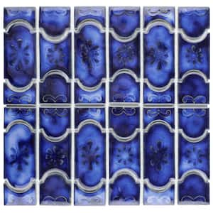 Montego Sapphire 12-1/4 in. x 12-1/2 in. Porcelain Mosaic Tile (10.8 sq. ft./Case)