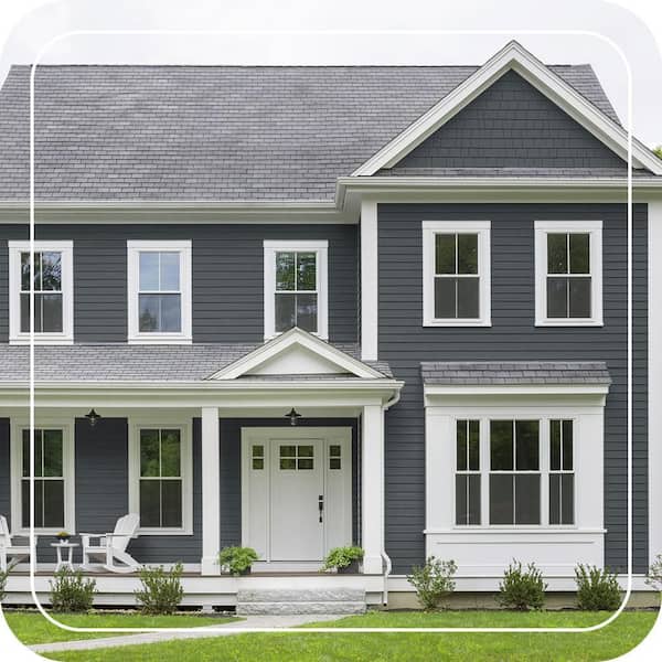 BEHR ULTRA 1 gal. #PPU24-23 Little Black Dress Semi-Gloss Enamel Exterior  Paint & Primer 585301 - The Home Depot