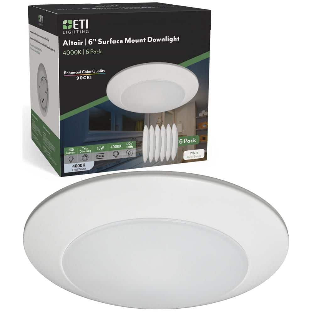 ETI LIGHTING Altair 6 in. Surface Mount Downlight Integrated LED