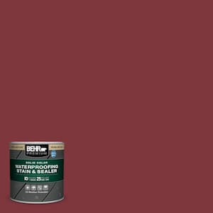 8 oz. #SC-112 Barn Red Solid Color Waterproofing Exterior Wood Stain and Sealer Sample
