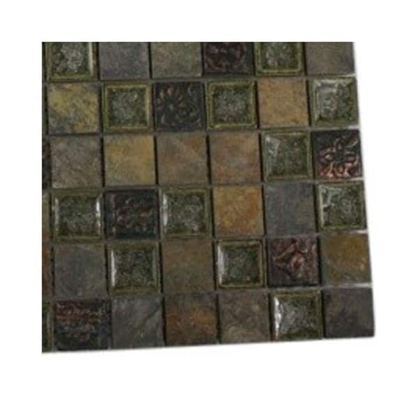 Ivy Hill Tile Roman Selection Rural Trail Glass Mosaic Floor and Wall Tile - 3 in. x 6 in. x 8 mm Tile Sample
