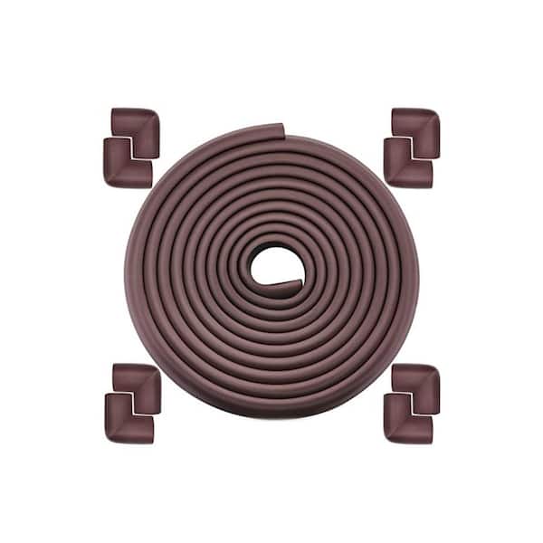 2.2 L x 0.47 H x 2.2 in. ft. Thick Table and Edge Bumper Guard Soft Rubber Foam Safety 8 Corners 18.1 ft. Edging Pack
