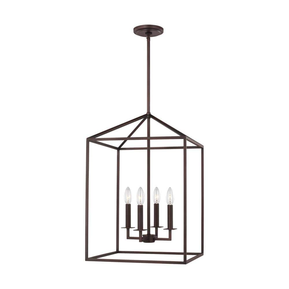 Perryton Medium 15.5 in. 4-Light Bronze Modern Transitional Candlestick Hanging Pendant price history on PriceWatchPro