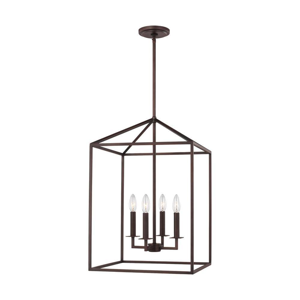 Generation Lighting Perryton Medium 15.5 in. 4-Light Bronze Modern Transitional Candlestick Hanging Pendant 5115004-710 Sansujyuku sansujyuku.com