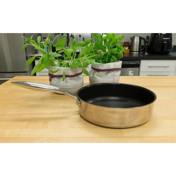 Black Cube Stainless Steel Skillet with Nonstick Coating
