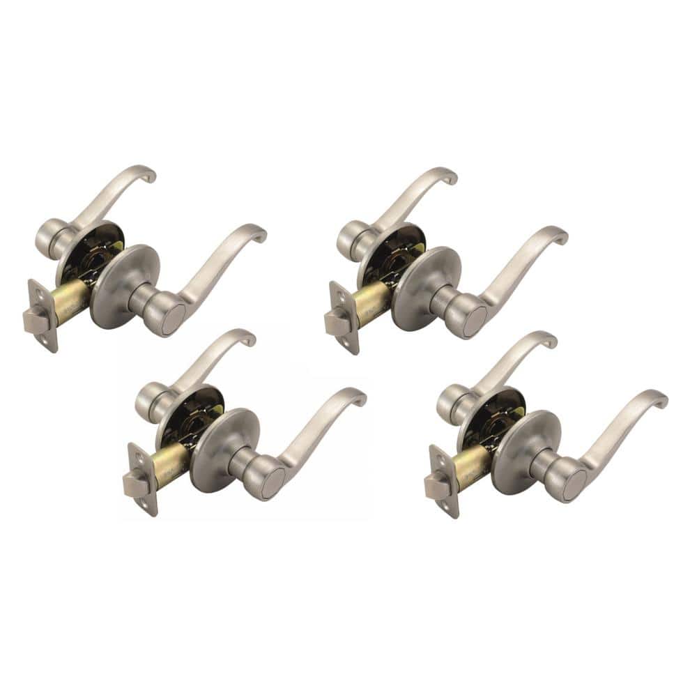 Scroll Satin Nickel Passage Hall/Closet Door Lever (4-Pack) price history on PriceWatchPro