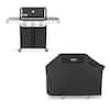 Weber Genesis E-315 3-Burner Liquid Propane Gas Grill in Black with Grill Cover 1500740