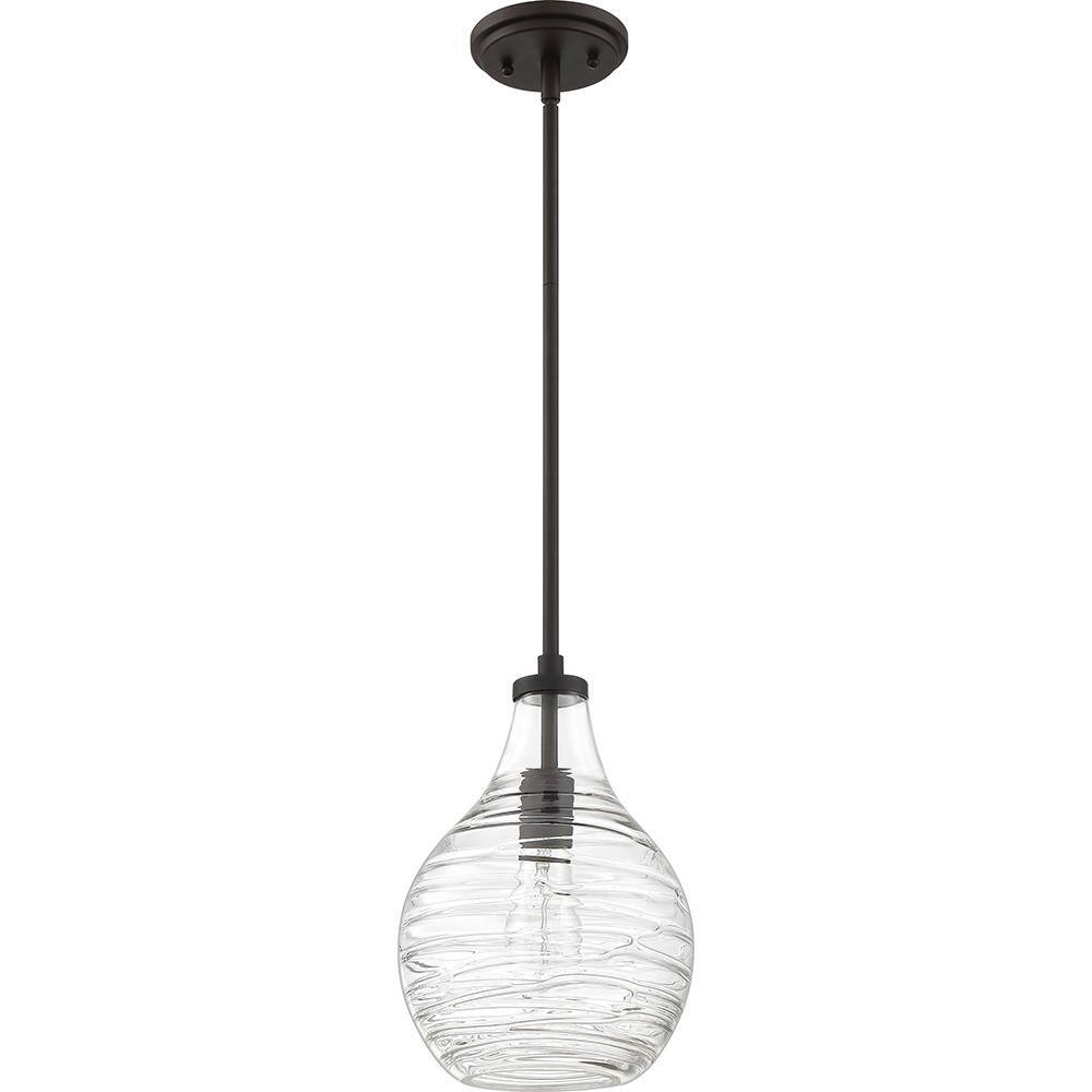 Elegant Genie Mini Pendant Light in Old Bronze with Clear Glass