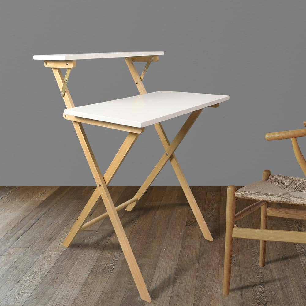 Folding table and chair for outlet laptop