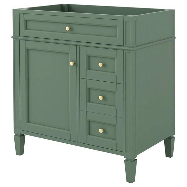 Tileon 29.3 in. W x 17.87 in. D x 33 in. H Bath Vanity Cabinet with Out Top with Tip-Out Drawer and Adjustable Shelf in Green