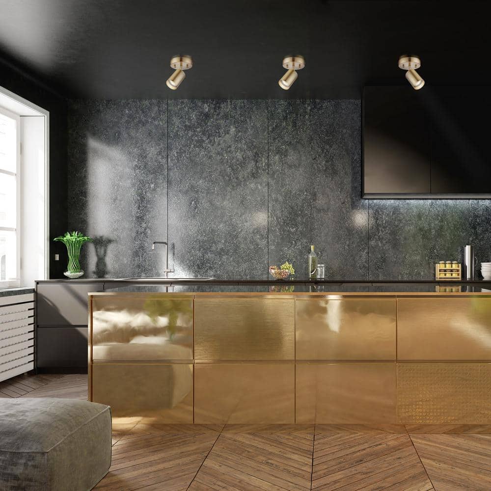 Pratt Petite Matte Brass Pivoting Track Spotlight