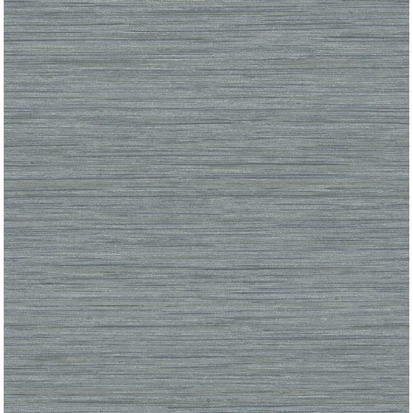 SCOTT LIVING Barnaby Slate Faux Grasscloth Slate Wallpaper Sample