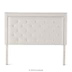 Brookside Ella Upholstered Cream King Headboard with Diamond Tufting ...