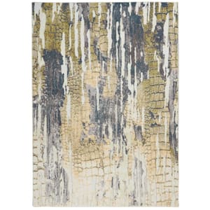 Trance Ivory/Multi 4 ft. x 6 ft. Contemporary Area Rug