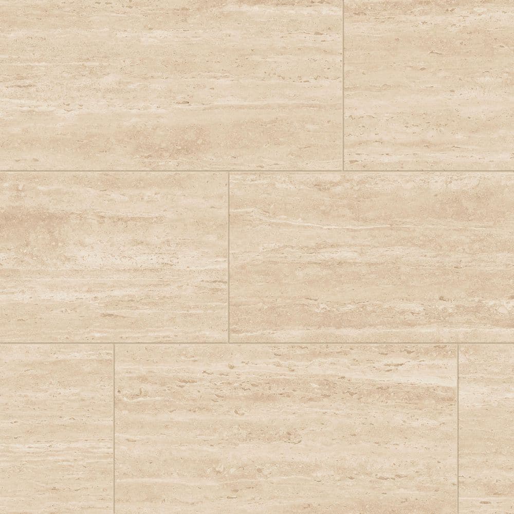 Travertine Sand Matte 12 in. x 24 in. Stone Look Porcelain Floor and Wall Tile (15.50 sq. ft./Case) price history on PriceWatchPro