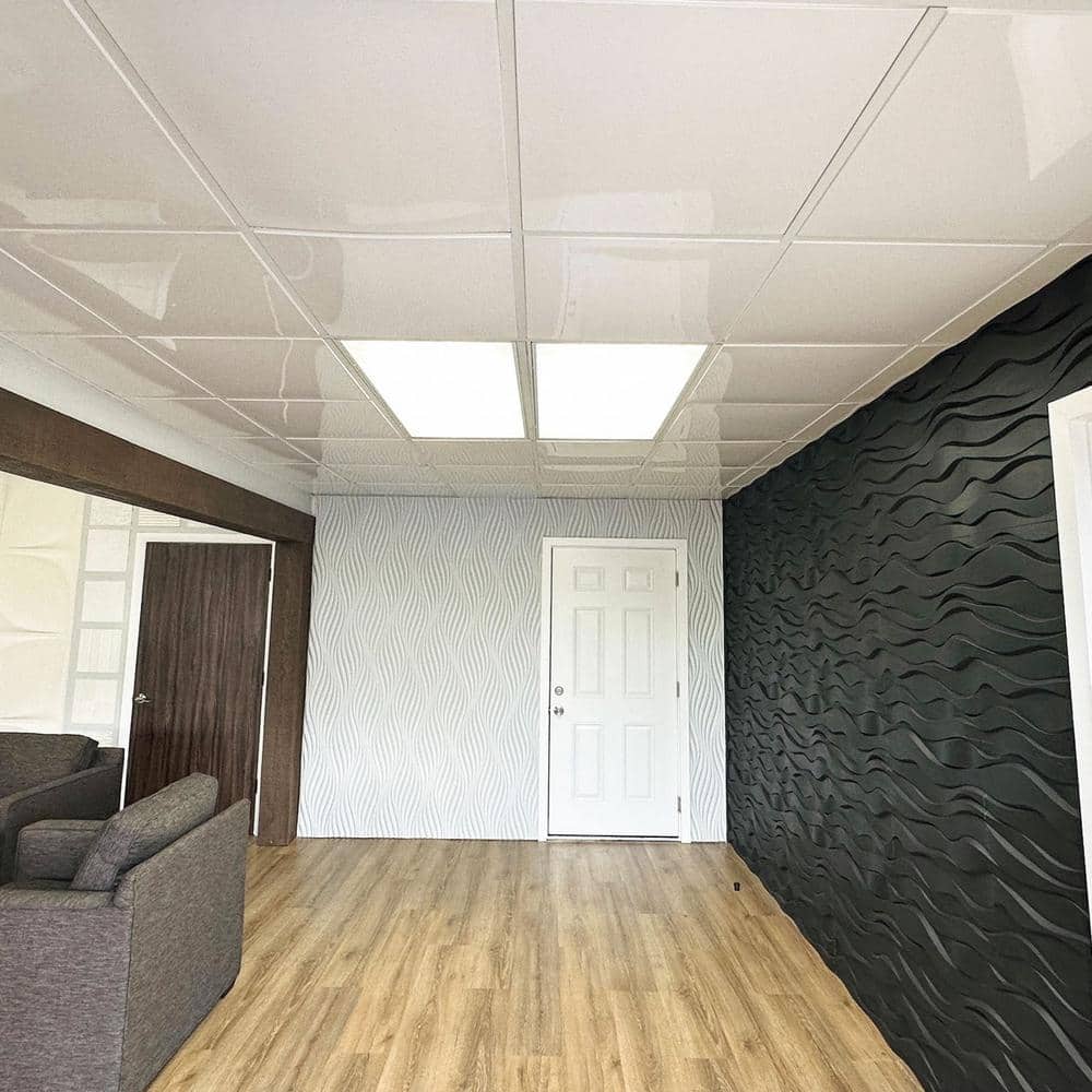 Smooth Gloss White 24" x 24" PVC Ceiling Tile