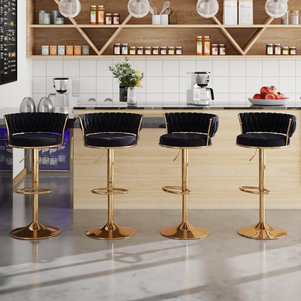 VECELO Adjustable Barstools Set, Counter Height Stools with