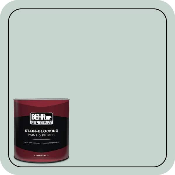 BEHR ULTRA 1 qt. #N430-2 Natures Reflection Flat Exterior Paint & Primer