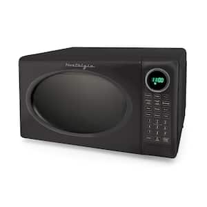 18 in. 0.7 cu. ft. Retro Microwave in Black with Accessory Bundle