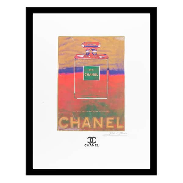 VENICE BEACH Collections Vintage Fashion Glam Perfume Bottle by Fairchild Paris Framed Graphic Print Abstract Poster Art Print 18 in. x 14 in.