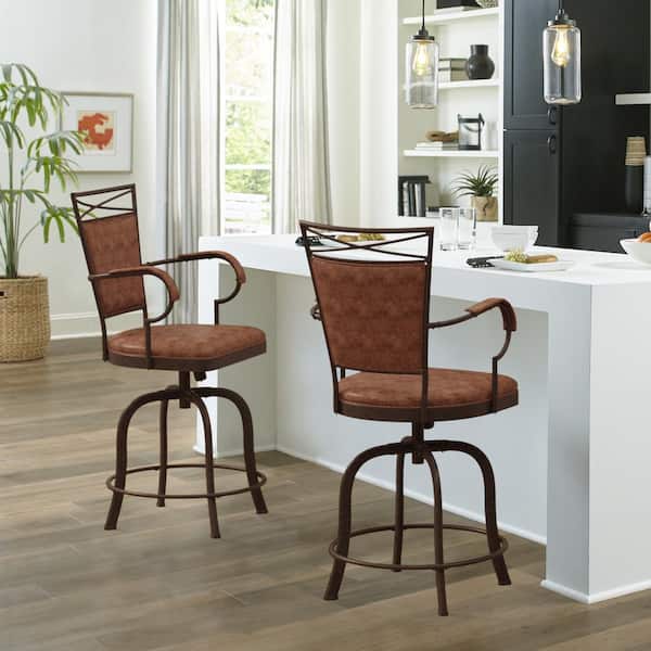 Bridgetown 26 in. Aged Bronze Tilt Base Counter Stool
