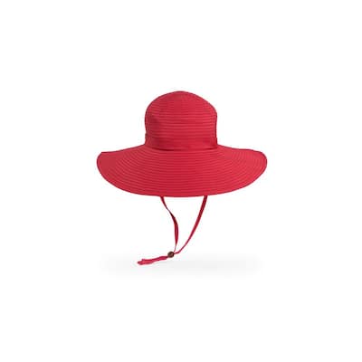 Women's One Size Fits All Red Beach Polyester Braided Hat