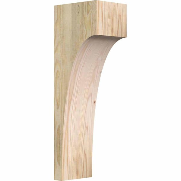 Ekena Millwork 6 in. x 8 in. x 24 in. Douglas Fir Huntington Rough Sawn Corbel