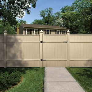 Brown Plastic Fence Groove Rail 8 ft. Piece 