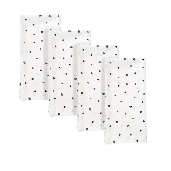 Blue Bay Dot Napkins, Set of 4, Blue - 19"W x 19"L