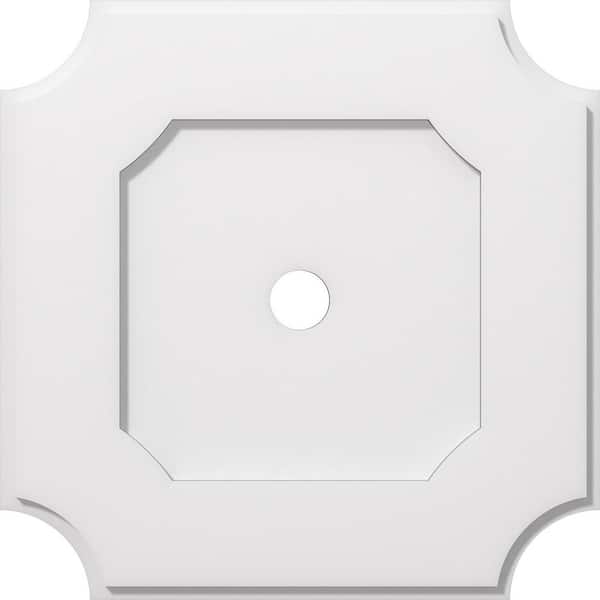 Ekena Millwork 1 in. P X 12 in. C X 20 in. OD X 2 in. ID Locke Architectural Grade PVC Contemporary Ceiling Medallion