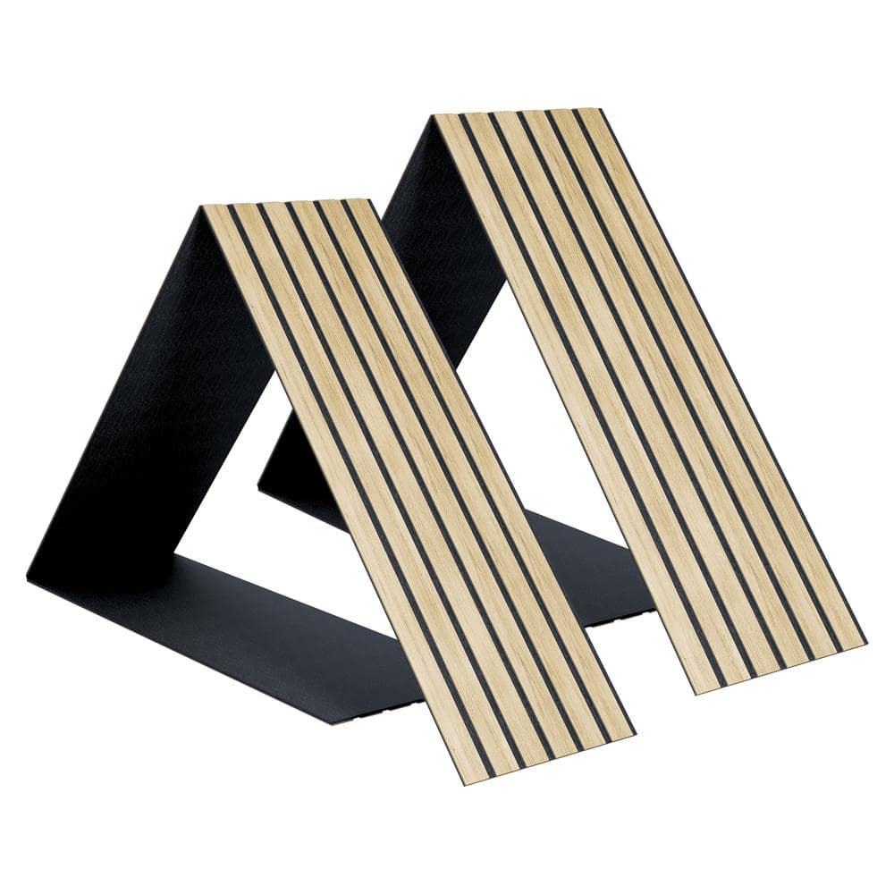 Foldable Light Oak 12'' x 96'' Wall Panels with Horizontal Slats