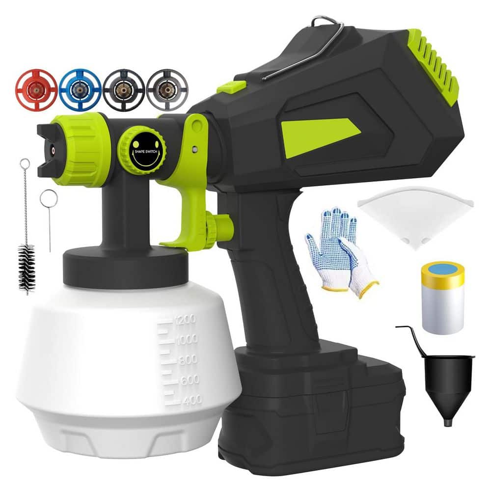 HVLP Paint Sprayer with 3 Spray Patterns, 4 Nozzles, Powerful