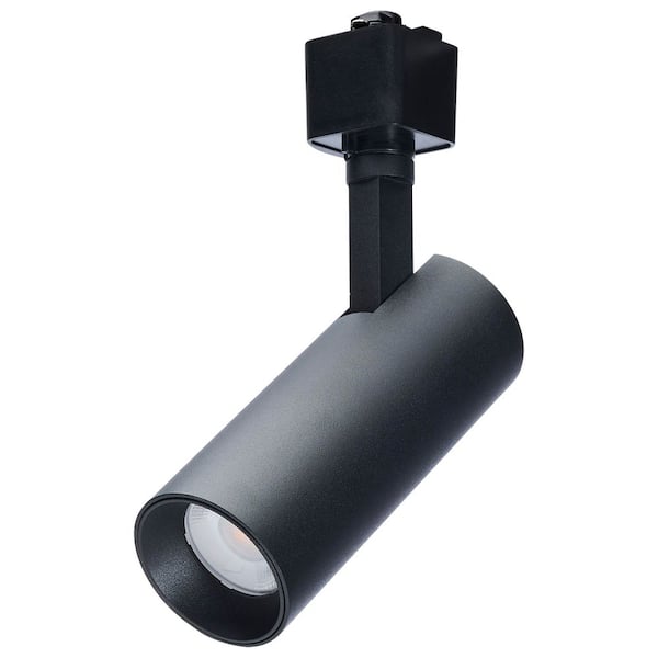 Matte Black 10-Watt Integrated LED 48° Fixed Track Cylinder Head