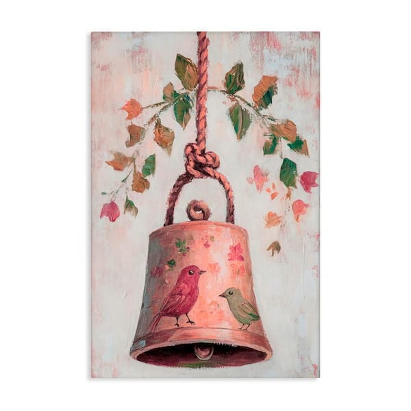 Vintage Christmas Bell by Petal Prints Design Unframed Nature Graphic Art Print 45 in. x 30 in.